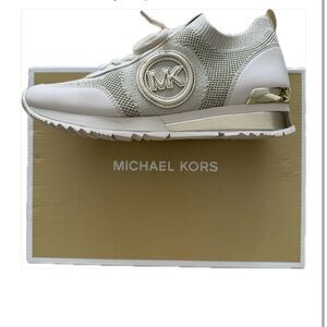 Michael Kors Tennis Shoes, 8.5M, Pale Gold color